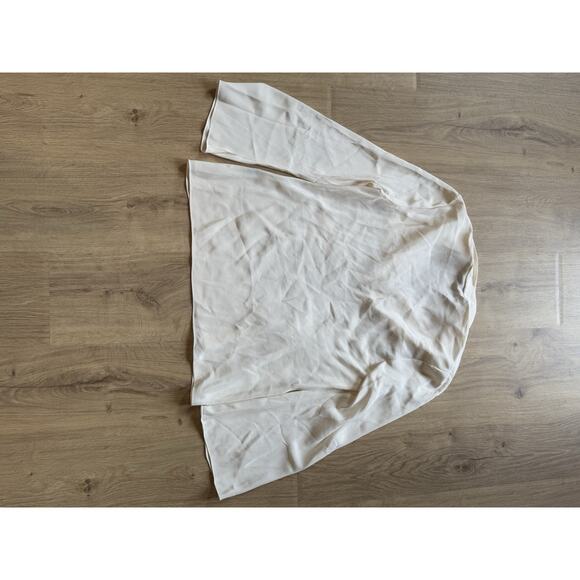 Lauren Ralph Lauren 100% Silk Women's Relaxed Blouse (Cream, Large) - Picture 6 of 6